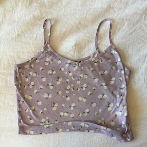 Purple, flower, tank top